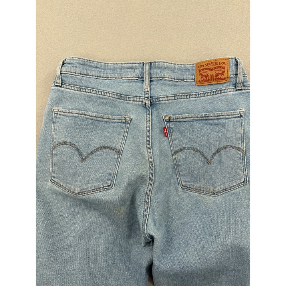 Levis 721 High Rise Skinny Jeans Womens 30x30 Light Wash Blue Denim Stretch - Picture 12 of 14